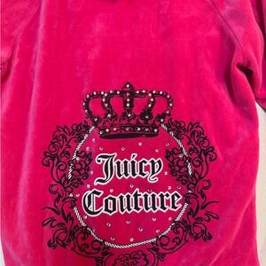 Juicy Couture Bright Pink Velour Hoodie